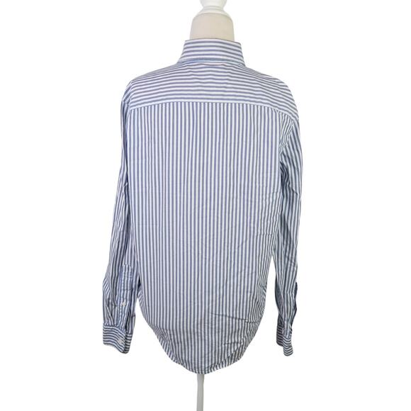 Abercrombie & Fitch blue and white stripe button-down shirt Mens S - Picture 4 of 7